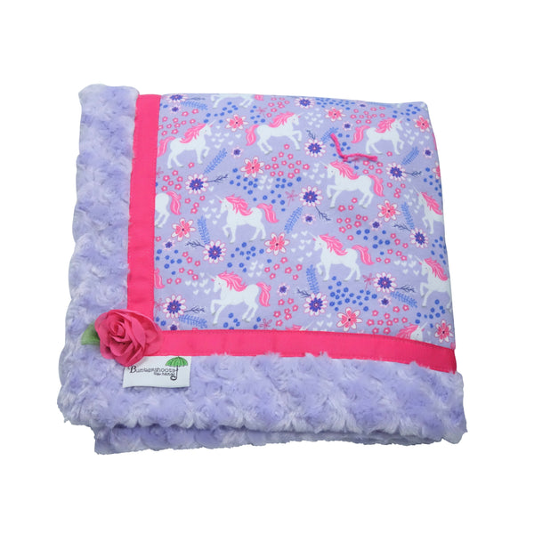 Purple best sale unicorn blanket